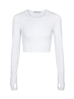 Sheer cropped tee