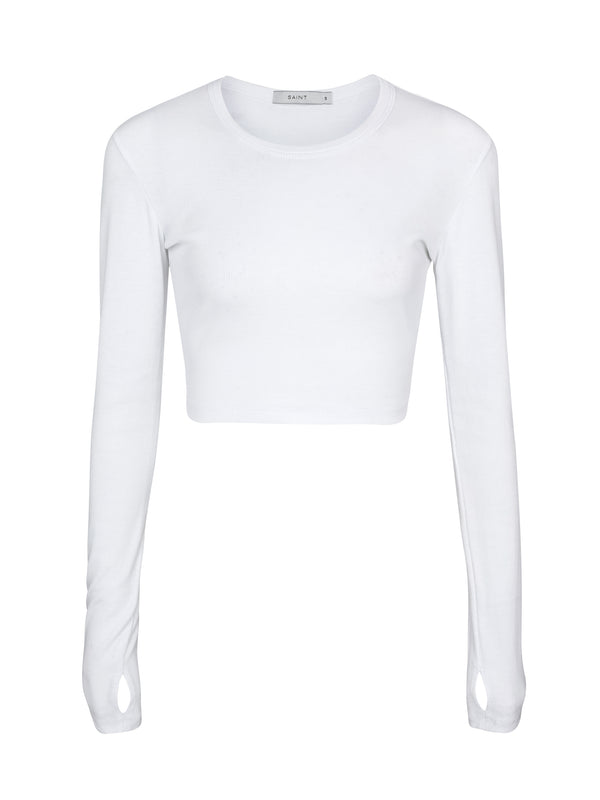 Sheer cropped tee