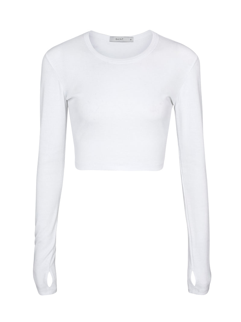 Sheer cropped tee