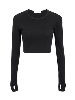 Sheer cropped tee